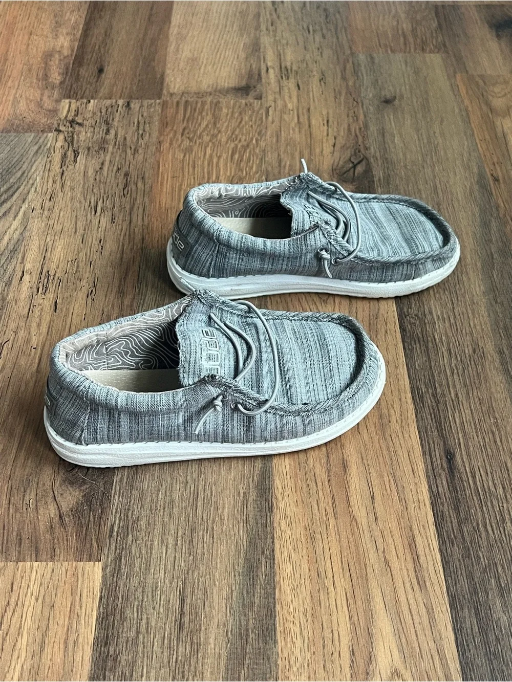 Hey Dude Kids Light Gray Shoes